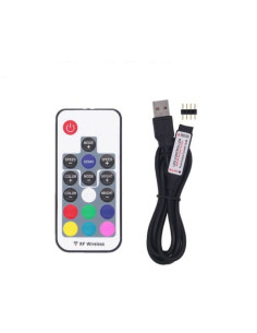 Controller cu telecomanda 17 taste RGB , 5V USB