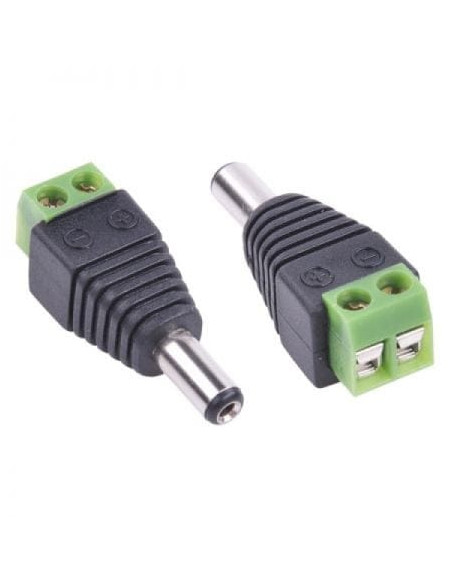 Mufa Alimentare 5.5mm  2.1mm Tata Pe Fir Cu Prindere Surub