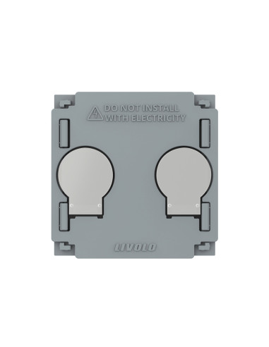 Modul Întrerupător Touch dublu cu Revenire și Contact Uscat 230V cu Nul Livolo (Fără Panou sticlă)