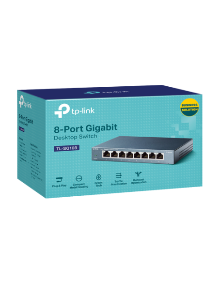 Switch L2, 8 x RJ45 1G, Unmanaged - TP-Link TL-SG108