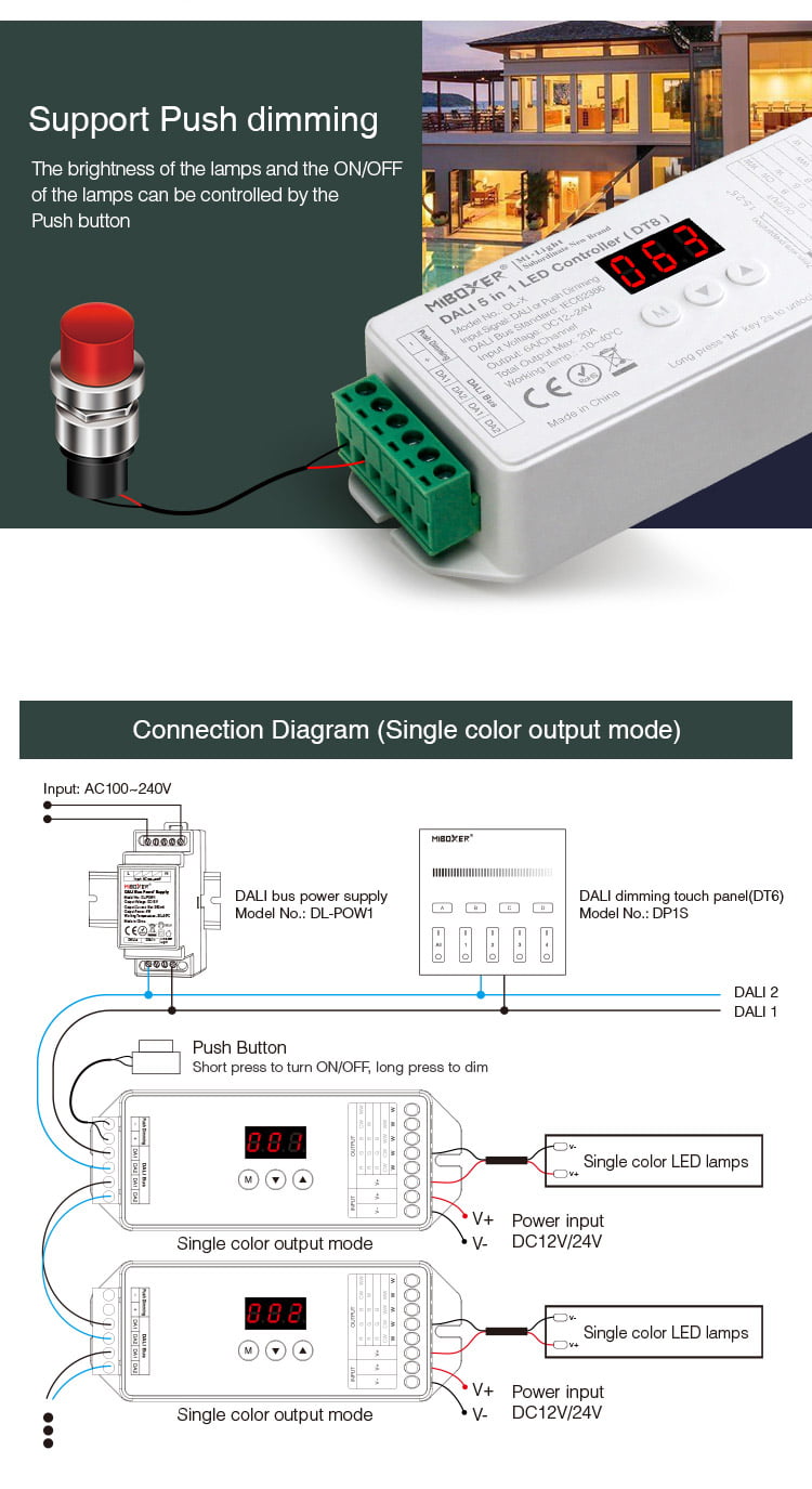 MiBoxer DL-X Controler LED DALI 5in1 ( DT8 )