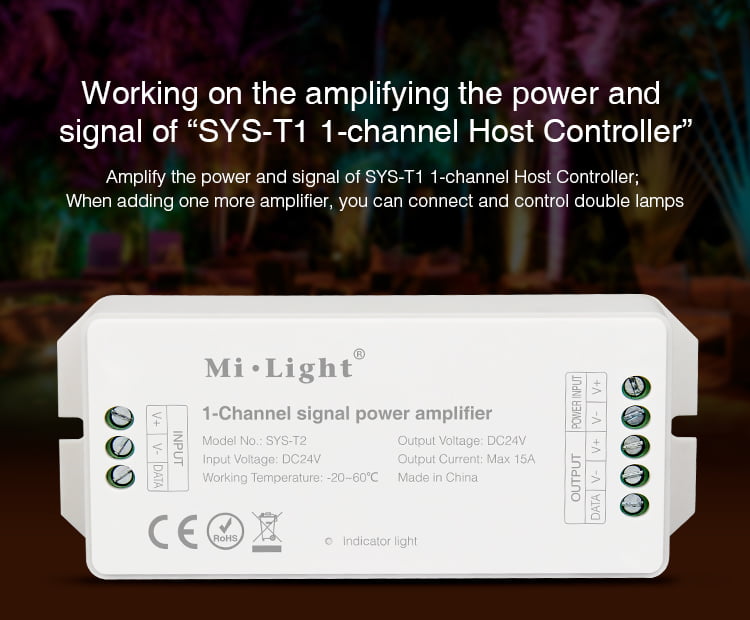 MiBoxer SYS-T2 Amplificator semnal putere SYS-T1