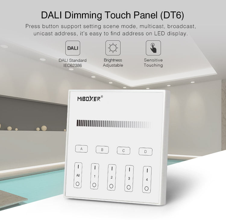 MiBoxer DP1S Panou Touch Dimare Monocolor DALI ( DT6 )