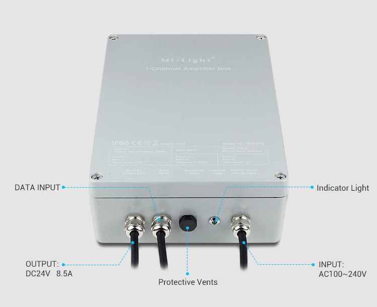 MiBoxer SYS-PT2 Amplifier Box 1 Canal