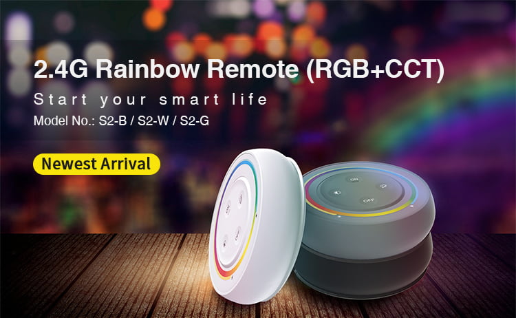 MiBoxer S2-G Telecomanda Sunrise 2.4G RGB, RGBW, RGB+CCT, Gri