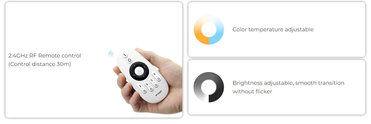MiBoxer LC2-RF Controler LED 2in1 2 fire (2,4 GHz)