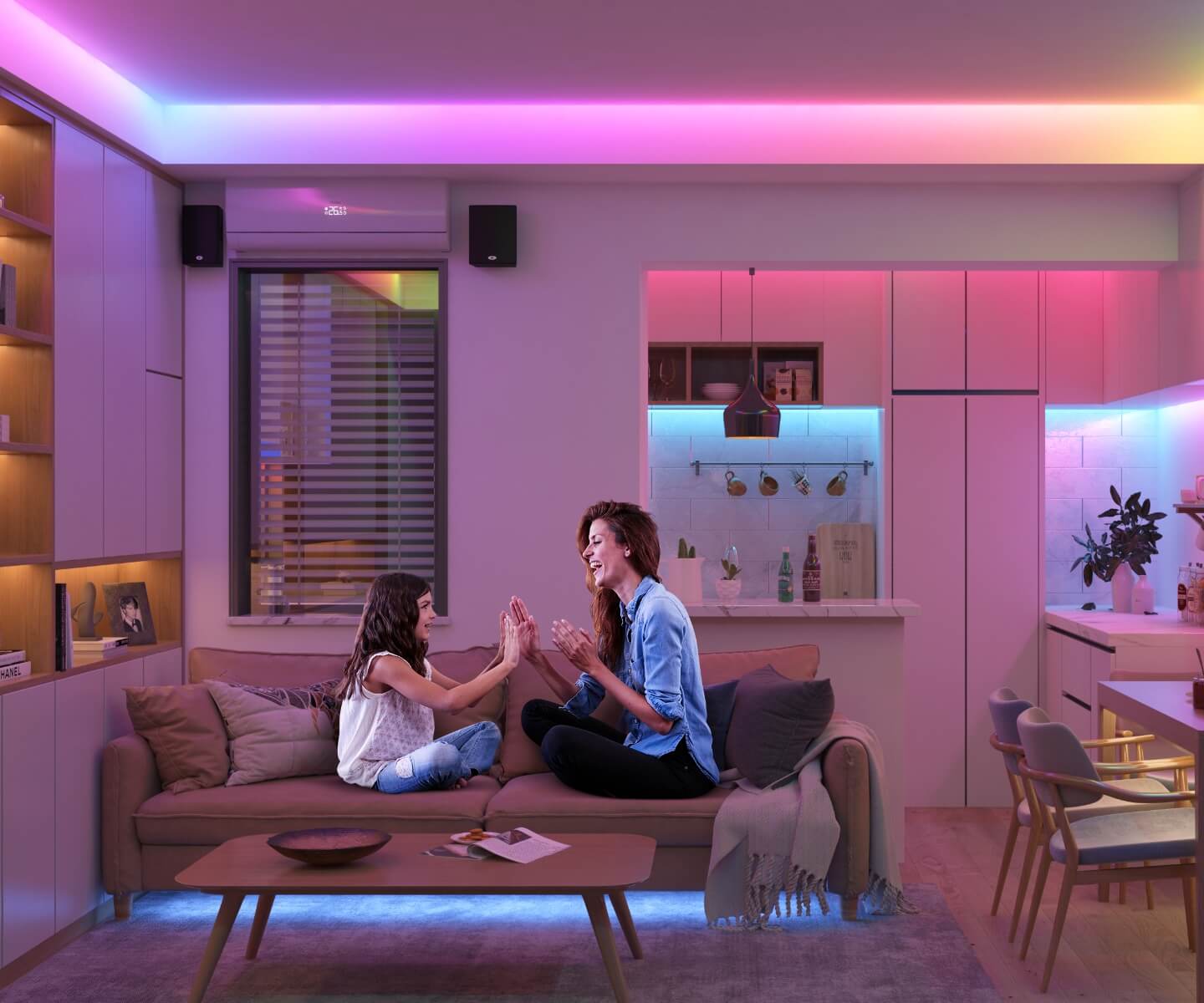 Banda LED Govee H6144 RGBIC, Sincronizare Muzica, Wifi si Bluetooth 10m, Alexa, Google Asistant