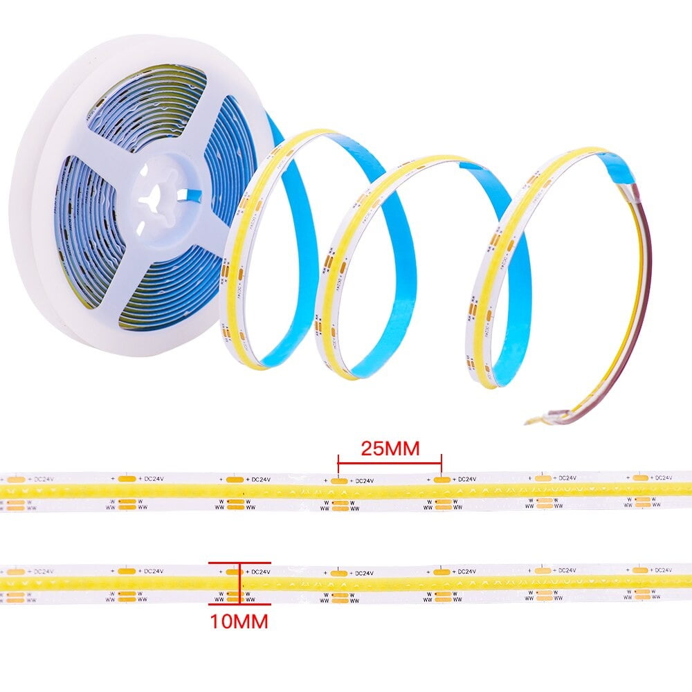 Banda LED COB CCT (Dual White) 608led/m, IP20, 24V, 5 Metri Banda LED COB CCT (Dual White) 608led/m, IP20, 24V, 5 Metri