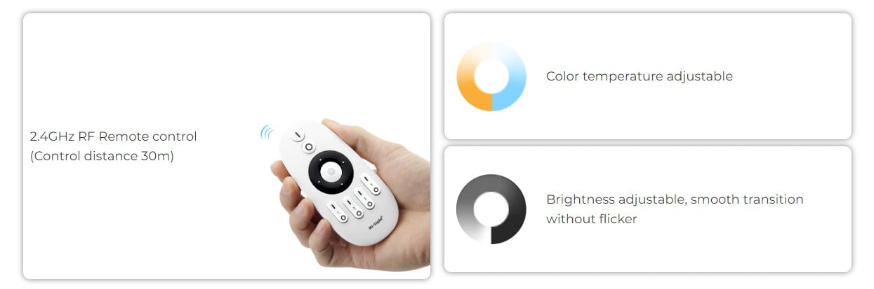 MiBoxer FUT035P+ Controler 2 in 1 LED Monocolor/Dual White (2.4GHz)