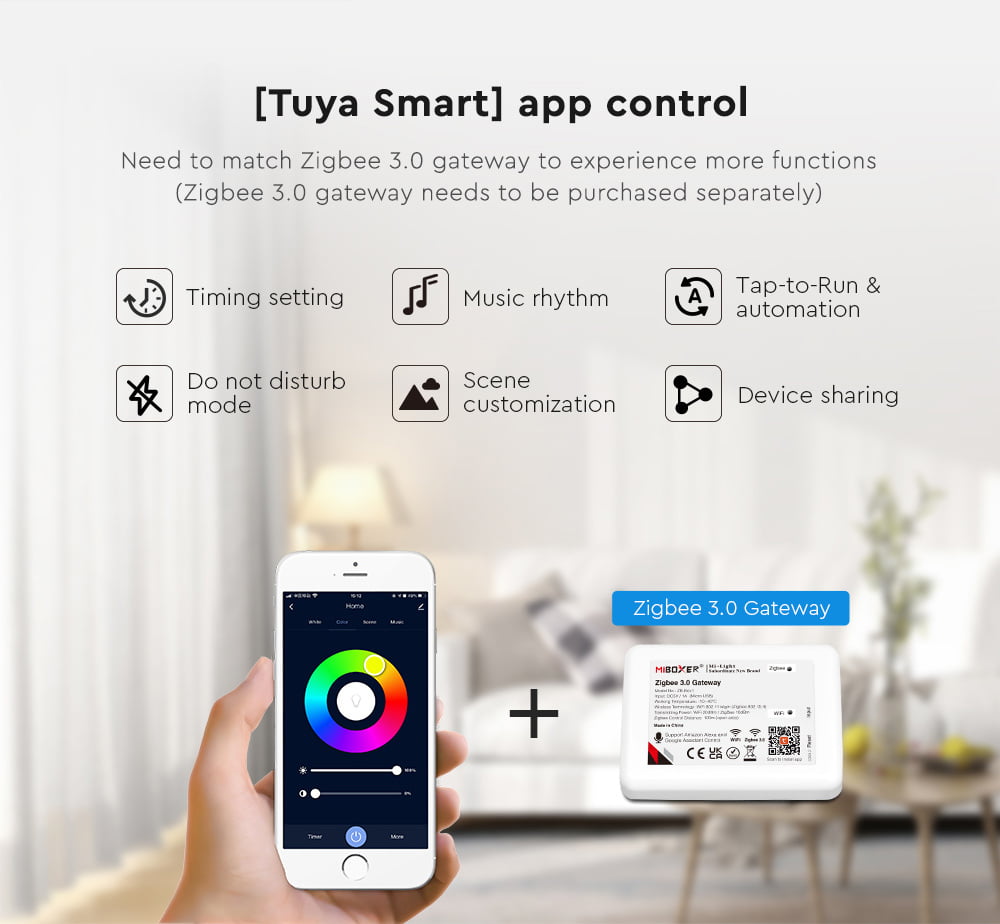 MiBoxer FUT037Z+ Controler 3in1 Zigbee 3.0+ 2.4G RGB / RGBW / RGBCCT