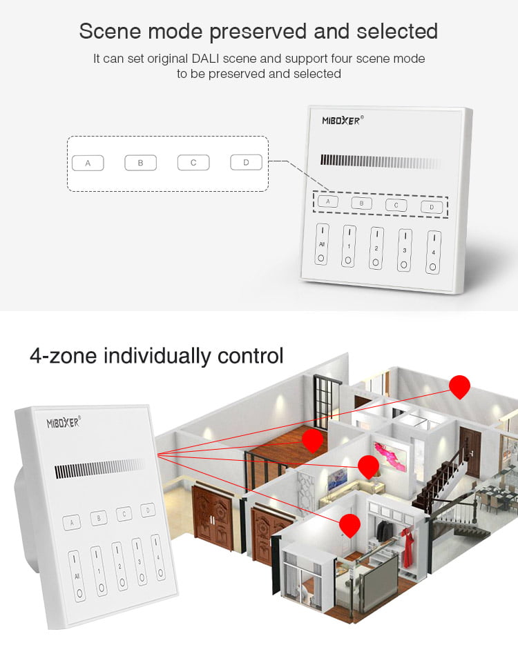 MiBoxer DP1S Panou Touch Dimare Monocolor DALI ( DT6 )