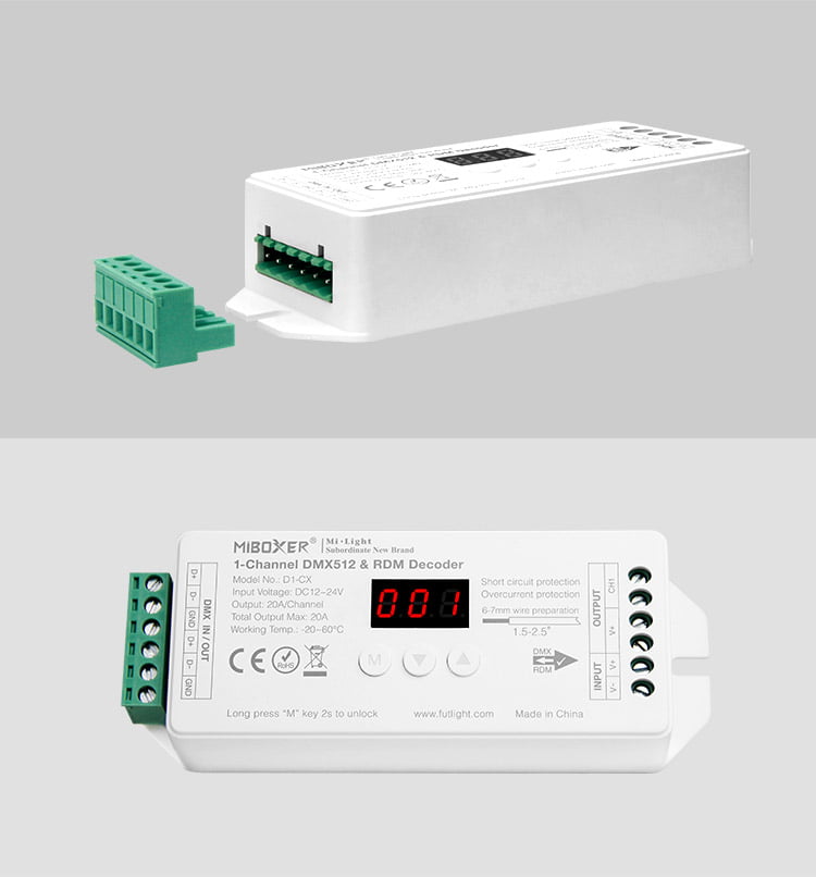 MiBoxer D1-CX Decodor RDM & DMX512 1 Canal