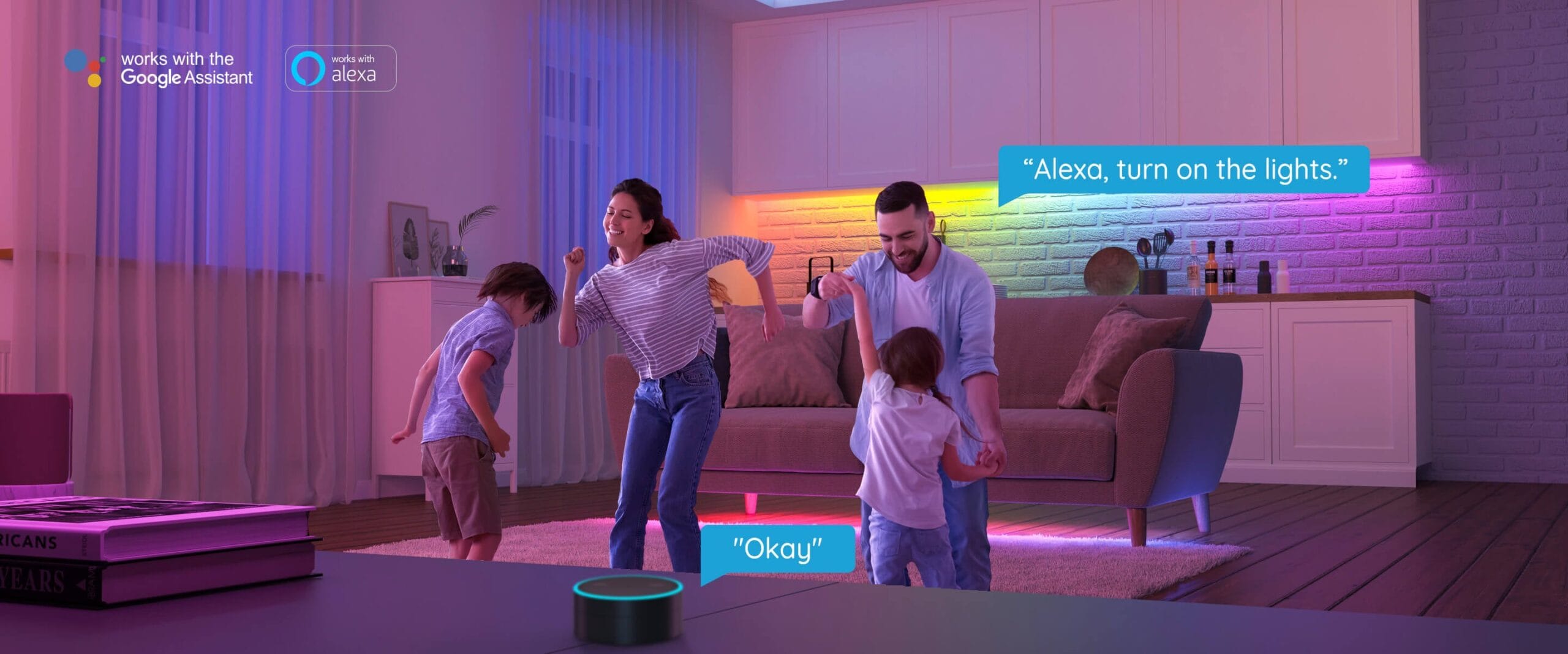 Banda LED Govee H6144 RGBIC, Sincronizare Muzica, Wifi si Bluetooth 10m, Alexa, Google Asistant