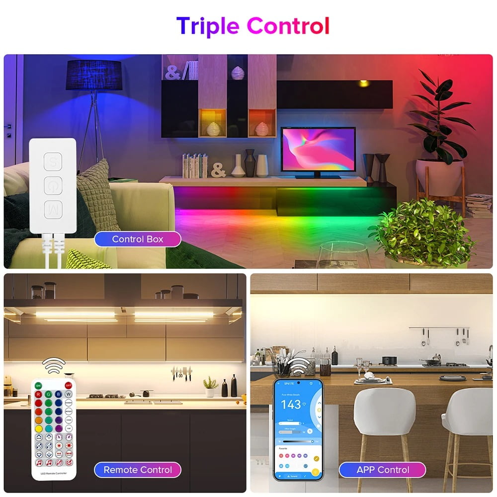 Controler Banda LED Digitala RGBW SP617E, control muzical, bluetooth 5-24V, 1 iesire