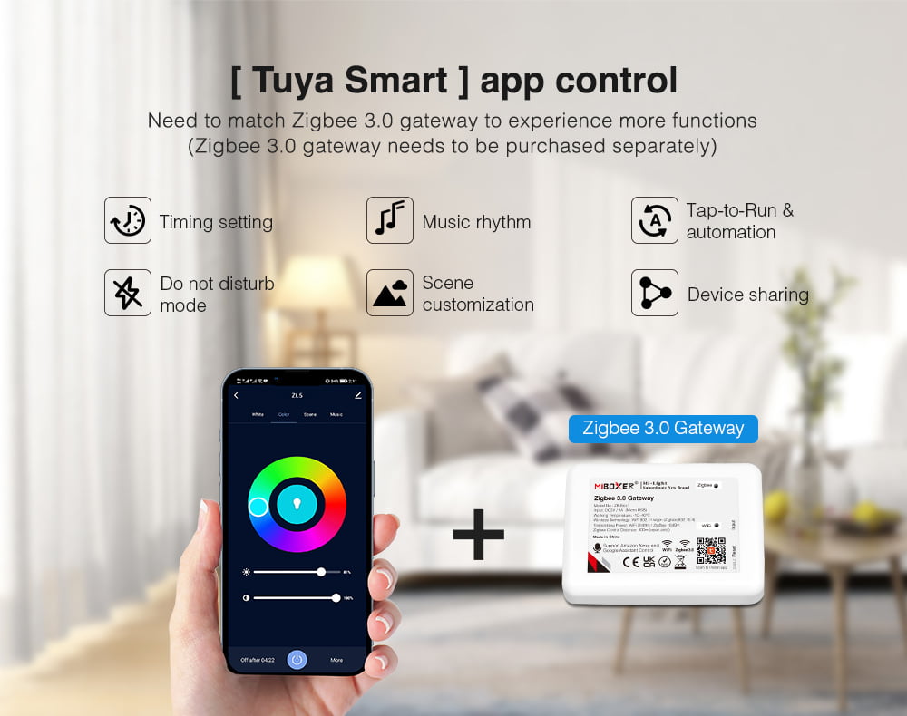 MiBoxer ZL5 Controler Banda LED 5in1 (Zigbee 3.0+ 2.4G)