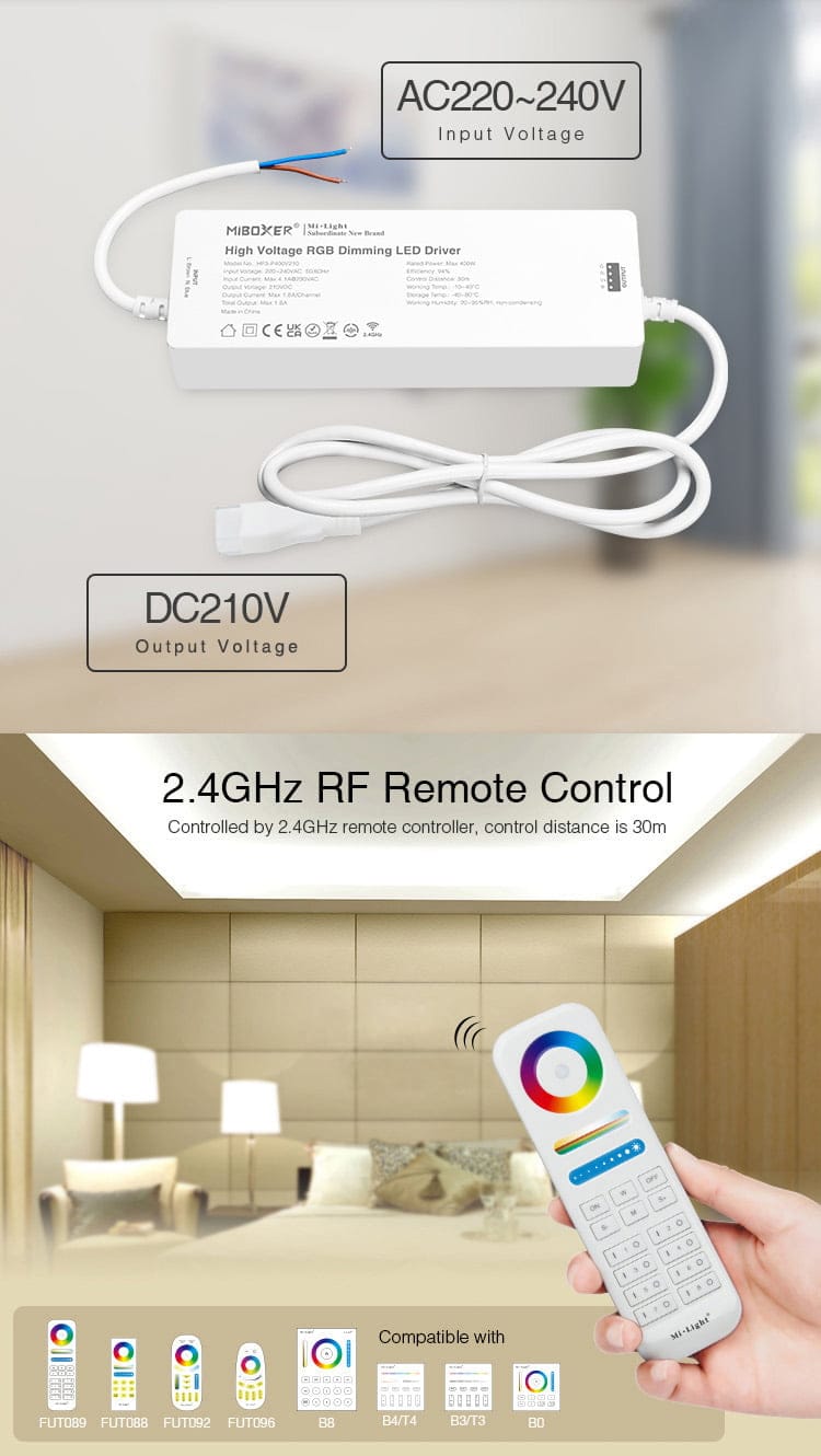 MiBoxer HF3-P400 Driver LED Pentru Banda led La 220v Dimabila