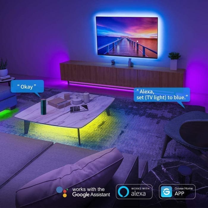 Banda LED Govee H6110 RGB, Sincronizare Muzica, Wifi si Bluetooth 10m, Alexa, Google Asistant