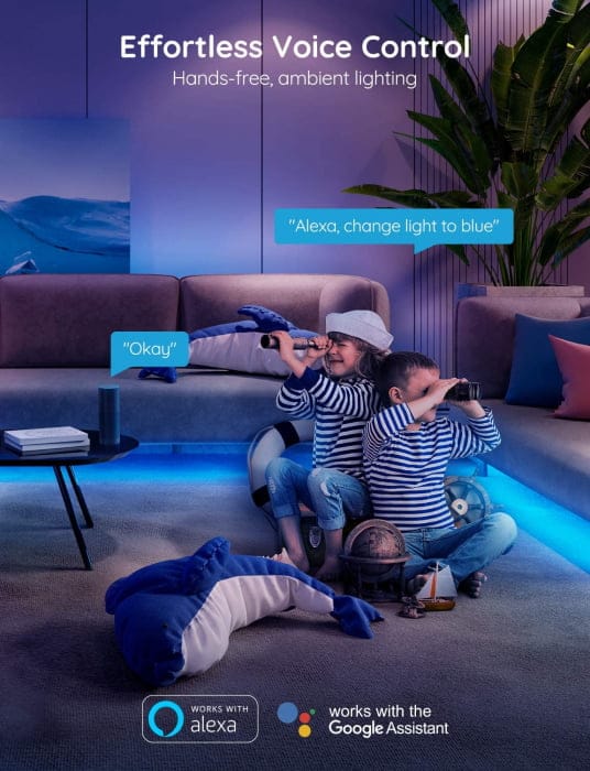 Banda LED Govee H6154 RGB, Sincronizare Muzica, Wifi si Bluetooth 15m, Telecomanda, Alexa , Google Asistant