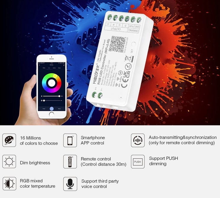 Miboxer FUT037W Controler WIFI+2.4G RGB