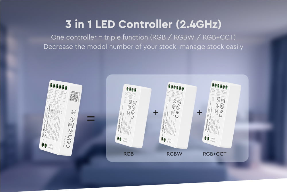 MiBoxer FUT037S+ Controler 3in1 2.4Ghz RGB / RGBW / RGB+CCT
