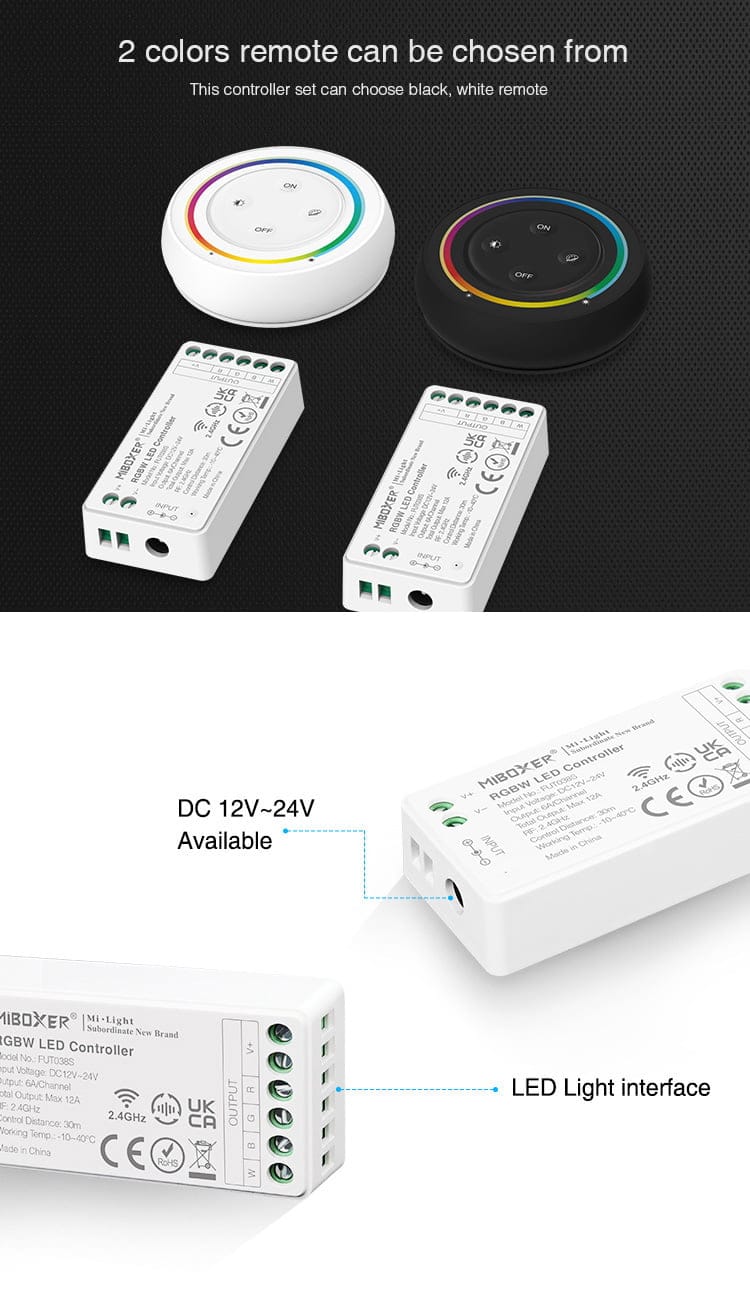 MiBoxer FUT038SA Controler Cu Telecomanda 2.4 Ghz RGBW
