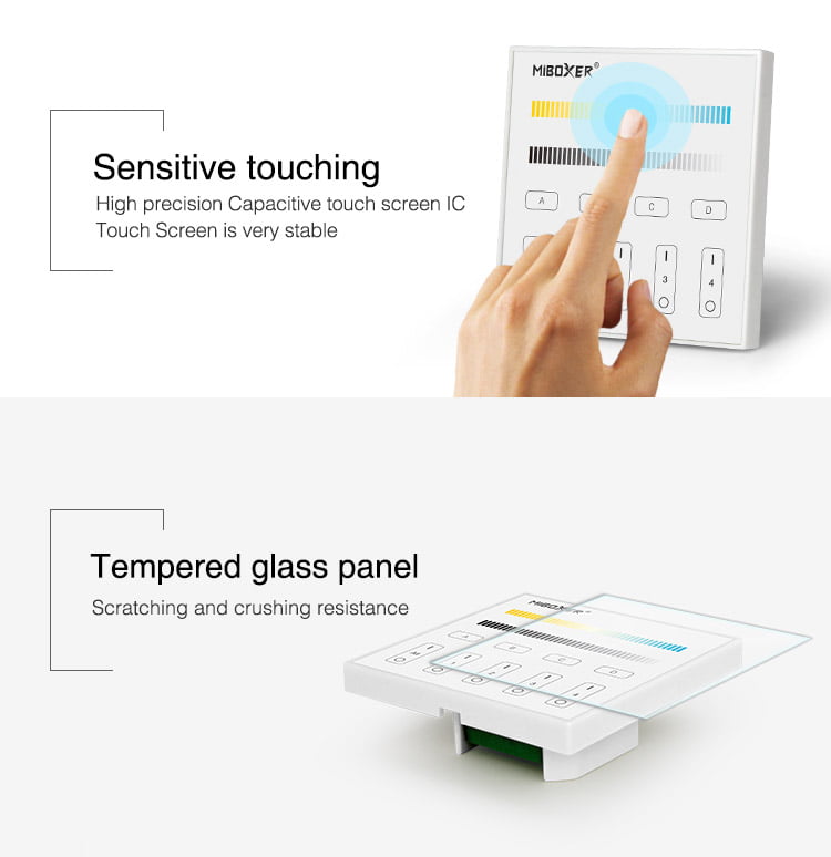 MiBoxer DP2S Panou Touch Temperatura Culoare CCT DALI ( DT8 )