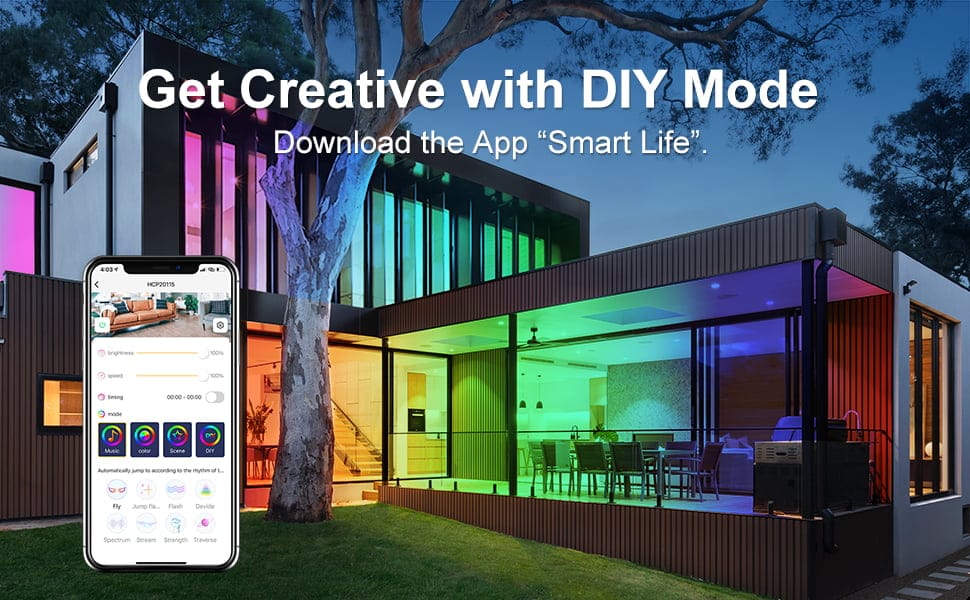 Kit Banda LED Ustellar 12M RGBIC, Sincronizare Muzica, Smart, Wifi, Telecomanda, Alexa, Google Assistant
