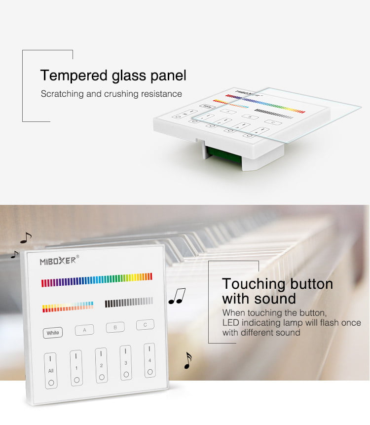 MiBoxer DP3S Panou Touch RGB+CCT DALI ( DT8 )