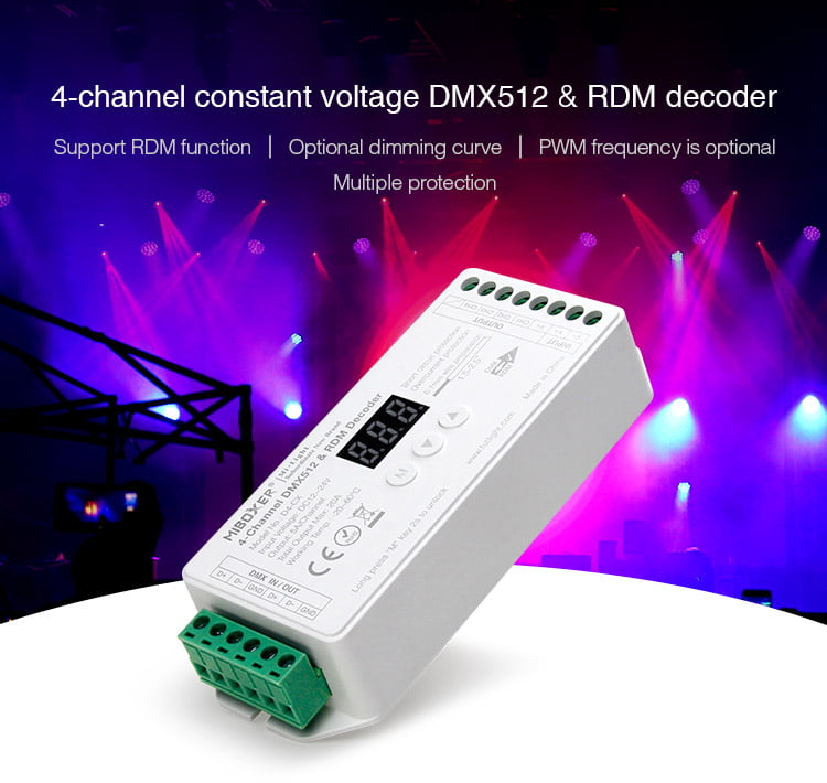 MiBoxer D4-CX Decodor RDM & DMX512 4 Canale