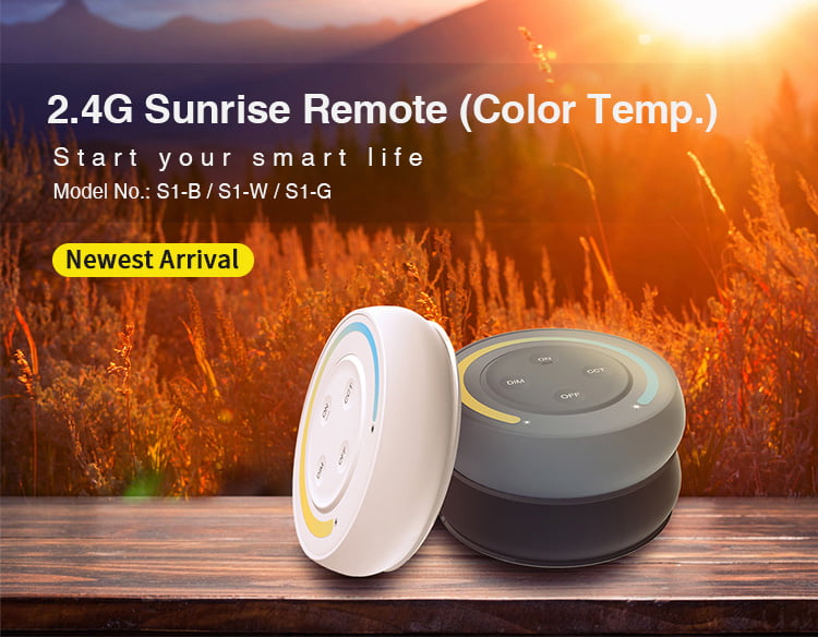 MiBoxer S1-B Telecomanda Sunrise 2.4G, Dual White / Monocolor, Negru